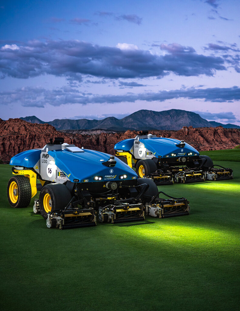 Two FireFly AMPs at dusk at Black Desert golf course